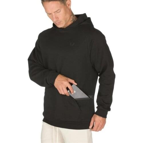 Men Hoodie Sweatshirt Zipper Pocket Man Casual Fashion Hooded Pullover Gyms Fitness Sportswear Brand Clothing 3 color XXXL