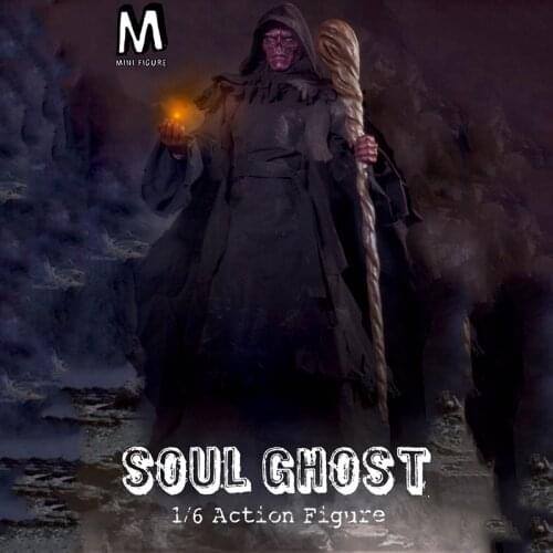 In Stock For Collection MIN-001 1/6 Scale Limited Stock Soul Ghost With Terror Red Skull Head Body Clothes Accessory Model