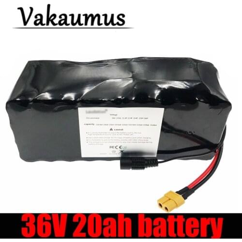 Vakaumus NEW/36V 20ah Electric Vehicle Lithium Battery 18650 10S 4P With 15A BMS XT60 Plug 42V For 250W 350W 500W Motor Scooter