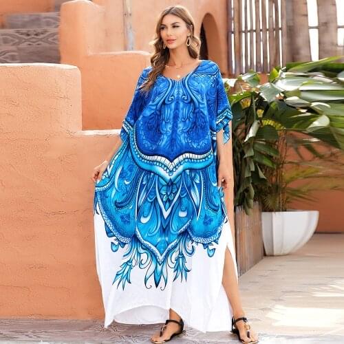 V neck Long Cotton Beach Cover up Pareos de Playa Mujer BeachWear Plus size Bikini Robe Plage Sarong Tunic