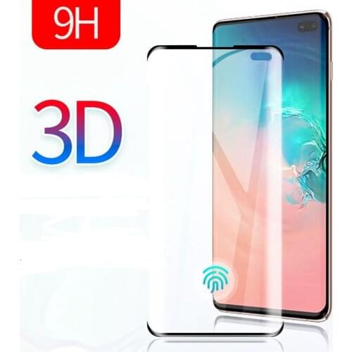 100pcs3D Full cover glass for samsung galaxy s20 ultra S20 PLUS screen protector for samsung S10 S10 PLUS S10 E Tempered glass