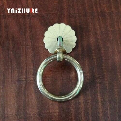 2.5cm~5cm Chinese Antique Copper Ring-pull Door Furniture Drawer Handles Bronze Ring Cabinet Handle 2 Colors