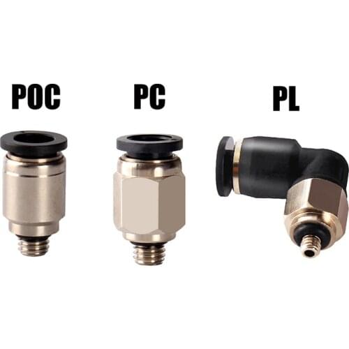 5pcs 3mm 4mm 5mm 6mm Tube OD x M3 M4 M5 M6 1/8" BSP Male Thread Air Pneumatic Pipe Fitting Push In Quick Connector
