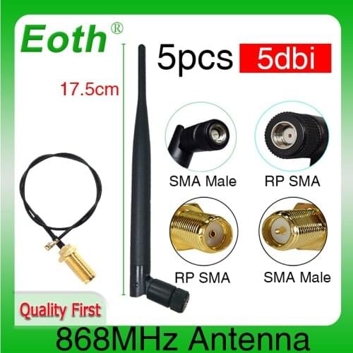 5PC 868MHz Antenna 915MHz antena Lorawan lora 5dbi SMA Male Connector 868m 915m mhz antena GSM directional waterproof antenas