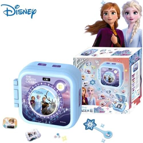 Disney Frozen 2 Girls DIY Stickers Maker Machine Kids Handmade 3D Sticker Toys Magic Anime Stickers Set Kids Toys Girls Gifts