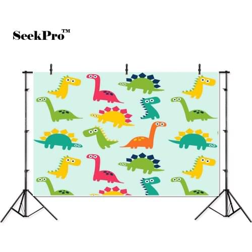 Thin vinyl birthday party dinosaur doll baby children photo Background Printed Professional indoor Photographic studio Backdrop