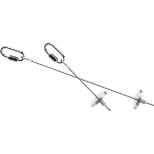 Bird Parrot Cage Stainless Steel Skewer Food Meat Stick Spear Fruit Holder Toy S/L Bird Supplies C42