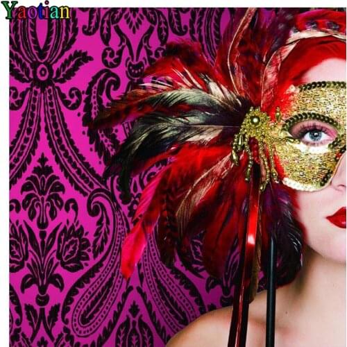 Mask beauty Diy 5D Diamond Painting Cross Stitch Kits Diamond Embroidery Patterns 3D Pictures of Rhinestones Decoration