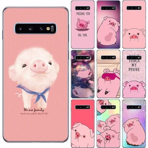 Cartoon Cute Pig Rabbit Couples Soft TPU Case For Samsung Galaxy S8 S9 S10 S20 Plus Ultra S10 5G S10E S6 S7 Edge Silicone Cover