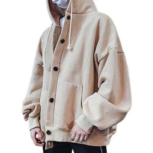 Coat Men Jacket and Coat Trendy Warm Fleece Thick Jacket Warm Elastic Cuff Hooded Men Jacket for Winter Coat Windbreaker Outwear