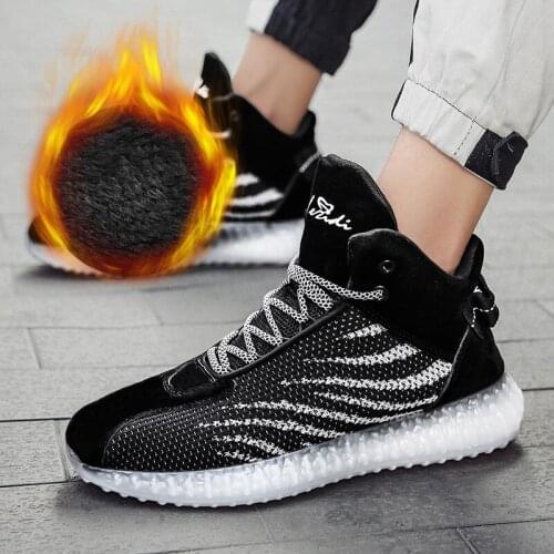 Men Winter Autumn Snow Boots Warm Fur Plush Male Casual Oxfords Dress Business Flat Sneakers High Top Fitness Shoes