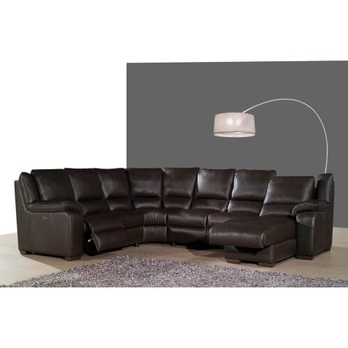 Real leather sofa set living room sofa sectional/corner sofa set home furniture couches functional headrest U shape recliner