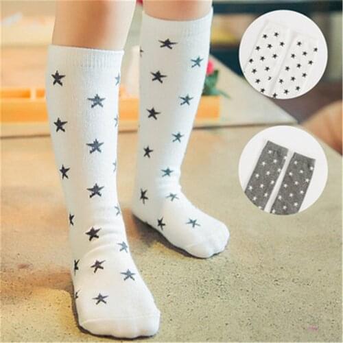 Baby Girls Cartoon Socks Boy Soccer Socks for Girls Cotton School White Long Socks for Children Shoes for Girls Unisex Toddler