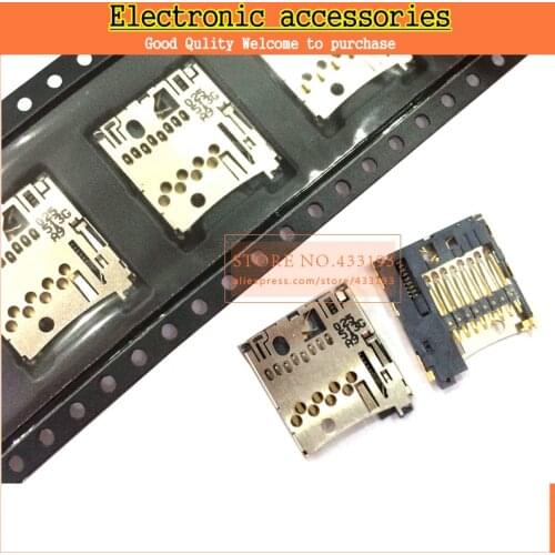 New 10pcs/lot Micro SD card holder TF card connector Slot Sockect inne Soldering Self Push Free shipping