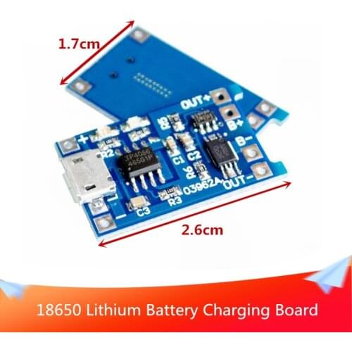 Official DOIT 5V Micro USB 1A 18650 Lithium Battery Charging Board Size 2.6cm*1.7cm With Protection Charger Module