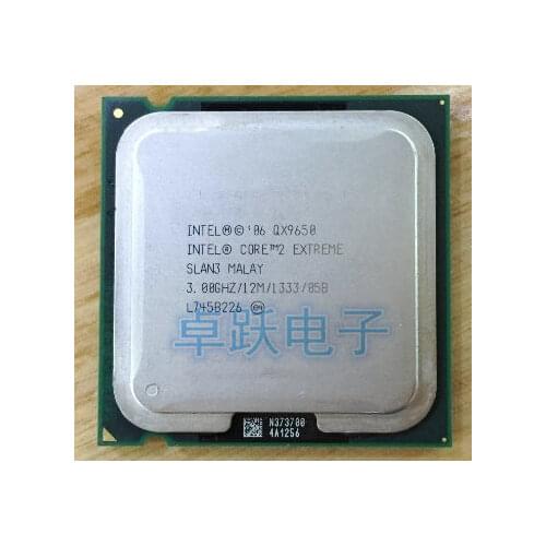 Original Intel Core 2 Extreme QX9650 3.0GHz 12M 1333FSB SLAN3 SLAWN LGA775 CPU Processor