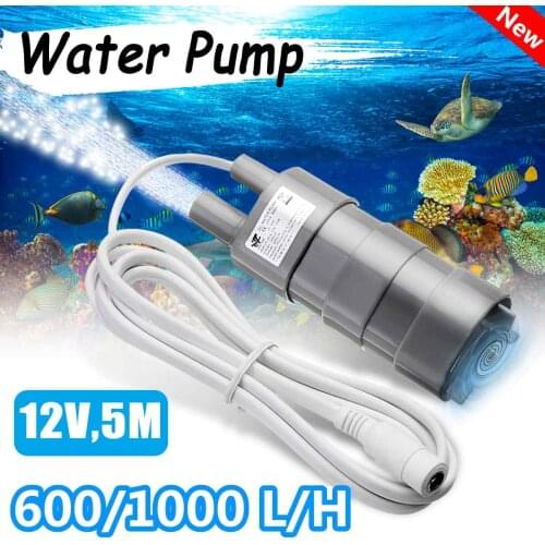 DC 12V Water Pump Brushless Magnetic Submersible Water Pump 5M 600L/H Micro Submersible Motor Water Pump For Garden Fish Pond
