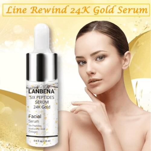 24K Gold Essence MakeUp Primer Hexapeptide Stock Solution Essence Stock Solution Liquid Shrink Moisturizer Makeup Primer 15ml