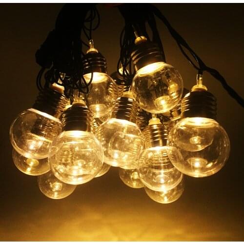 Dcoo 20 Led Bulbs Holiday Lighting Globe String Light Clear Vintage Retor Bulbs EU US Plug Home Garden Outdoor Wedding Decor