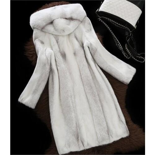 Luxury Real Mink Coat Female Natural Fur Coats 2020 Winter Jacket Women Korean Long Jackets Chaqueta Mujer MY4003