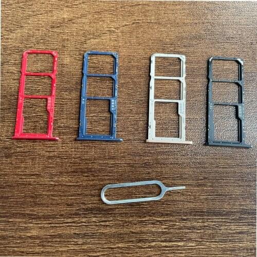 For Huawei Y6 2019 Sim Card Slot SD Card Tray Holder Adapter Replacement Parts For Huawei Y6 Pro Prime 2019