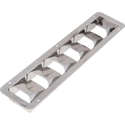 Boat Stainless Steel Louver Vent 6 Slots Louvered Ventilation Air Vent Cover
