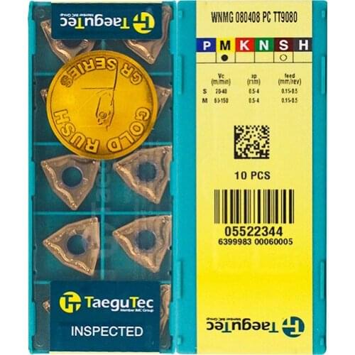 WNMG080408-PC TT9080 Original Taegutac Carbide Inserts Turning Inserts Lathe Tools 10Pcs/Lot