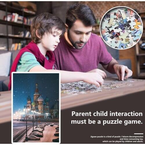 1000pcs DIY Charming Scenery Puzzle Educational Learning Assembling Jigsaw Toy Mini Intelligent Educational Toy