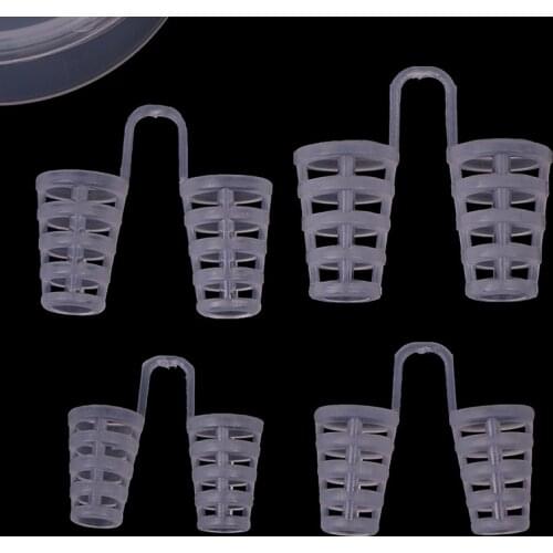 4pcs Anti Snore Apnea Nose Clip Mini Transparent Anti-Snoring Device Healthy Sleeping Aid Equipment Stop Snoring Magnetic