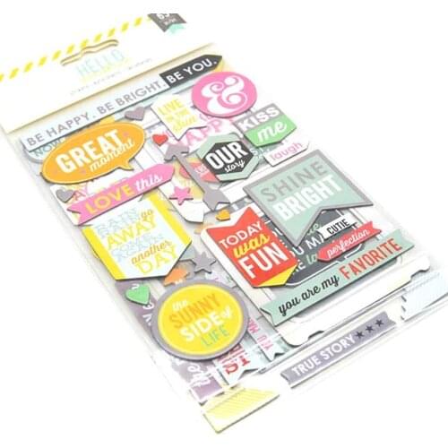 65pcs note for love Cardstock Die Cut Stickers for Scrapbooking Happy Planner/Card Making/Journaling Project Craft