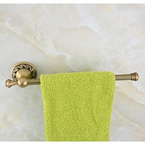 Antique Brass Bathroom Accessory Wall Mounted Single Towel Bar Towel Rail Rack Holder Bathroom Fitting aba479