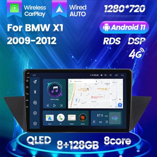 Car Carplay Android For BMW X1 E84 2009 2010-2012 2.5D HD Screen Radio Car Video Player Multimedia GPS FM Navigation WIFI BT DVD
