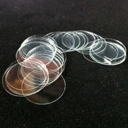 100pcs Transparent Glass Microscope Cover Slide Slips 3-20mm Round Blank Slides Coverslips Microscope Optical Instrument
