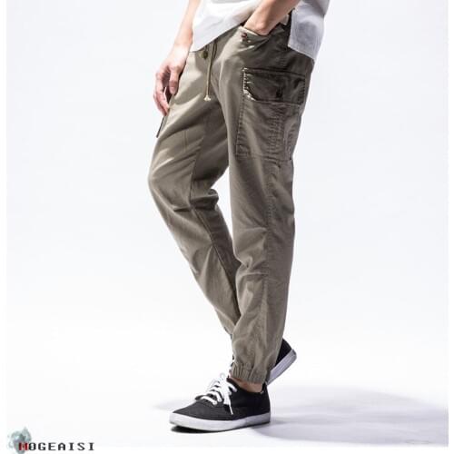 Mens Long Pants Spring Pencil Causal Pants Cotton Linen Trousers No Bombs Elastic Waist Outdoor Pants