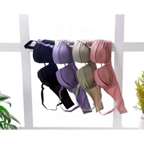 Sexy Boxer Cup Bra Upper Support Medium Thick Small Bust Gathering Girls Underwear