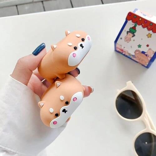For Airpods Pro Case Protective Soft Cover Charging Headphone Case For Airpod 2 1 Case Silicone Cartoon Cute Corgi earphone Case
