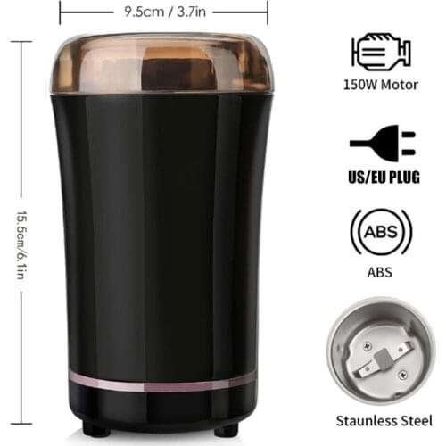 Electric Mixer Stainless Steel Flour Mill Electric Mini Household Coffee Bean Coffee Grinder Electric Blender