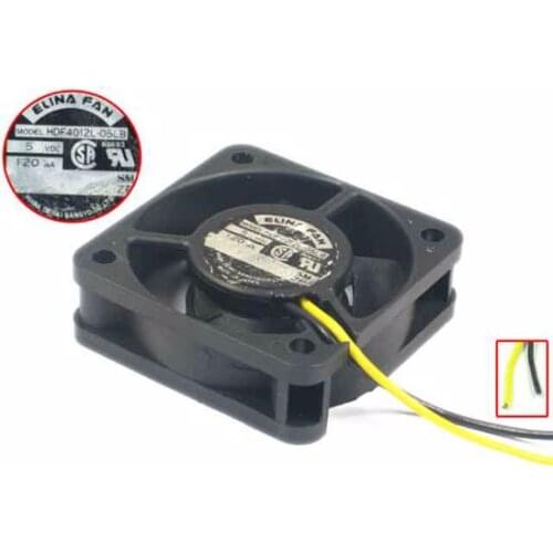 ELINA HDF4012L-05LB DC 5V 120mA 40x40x15mm 2-wire Server Cooling Fan