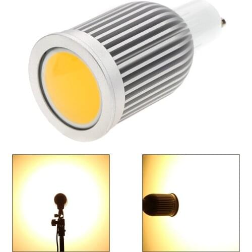 GU10 7W COB LED Spotlight Bulb Lamp 49mm Energy Saving High Brightness Warm White 85-265V Drop shipping