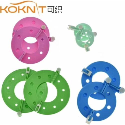 KOKNIT 8PCS/Set Pompom Maker Ball Weaver Needle Craft Knitting Wool Tool for Women Gift