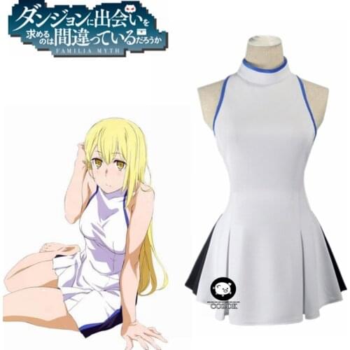 Is it wrong to try to pick up girls in a dungeon Aiz Wallenstein Aizu Varenshutain Cosplay costume Carnaval Halloween