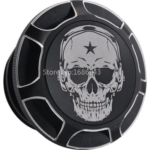 Motorcycle Fuel Gas Tank Cap Black Oil Cap Cover Trim For Harley Sportster XL Dyna Softail Trike Touring Road King 1996-2014