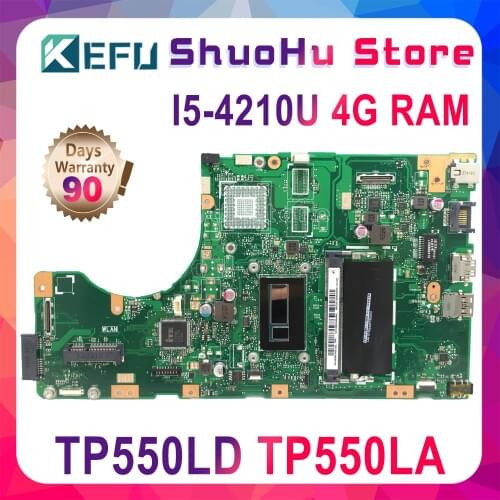 KEFU For ASUS vivobook TP550LD TP550LA TP550LN TP550L Laptop Motherboard I5-4210U 4GB Tested 100% work original Mainboard