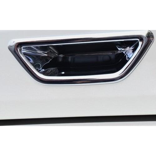 1pcs Rear Tail Door Bowl Trim Chrome cover sticker Fit for X TRAIL X-trail Xtrail Rogue T32 2014 to 2019 rear door bow Styling