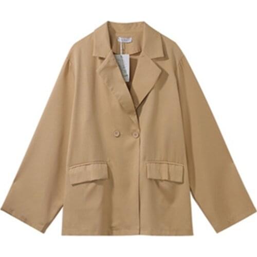 2021 New Arrivals Womens Blazers Coats Spring Autumn Female Loose Thin Outerwear Casual Windbreaker s spring autumn thin blazer