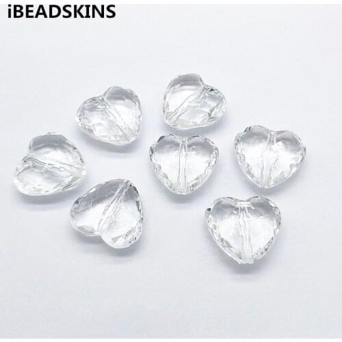 New arrival! 27x25mm 100pcs/lot Clear Acrylic Heart-shape beads forEarrings parts,hand Made Earrings Findings Jewelry DIY