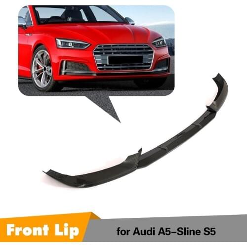 For Audi A5 Sline S5 S5 Sportback 2017 2018 Front Lip Spoiler Carbon Fiber Material Aprion Bodykit Bumper Lip