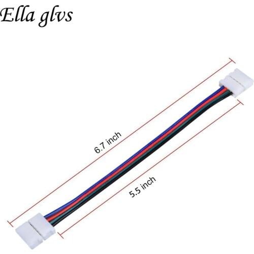 RGB LED Strip Connector 4pin 10mm for 5050 RGB LED Strip Free Welding Connector 5pcs/lot