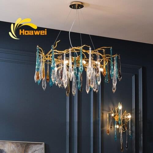 Nordic Crystal Chandeliers Indoor Lighting Living Room Dinning Room Led Ceiling Chandelier Lamp for Home Deoration Hanging Lamp