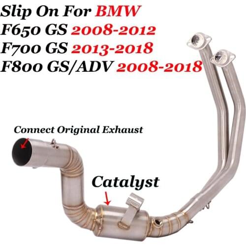 Slip On For BMW F650 F700 F800 GS Adv F650GS F700GS F800GS Motorcycle Exhaust Front Link Pipe Catalyst Connect Original Muffler